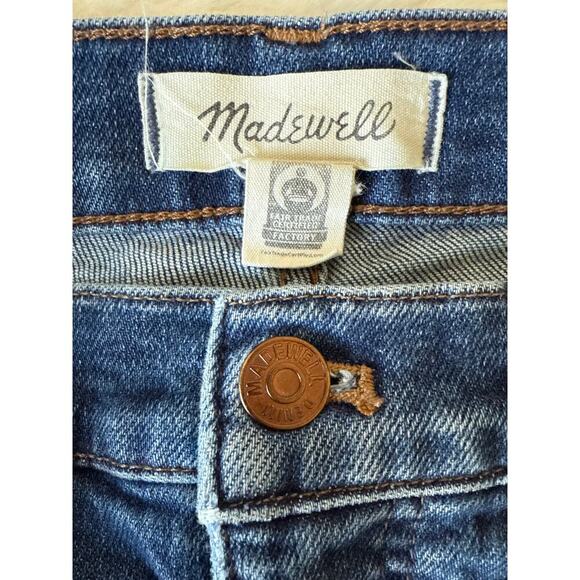 Madewell The Perfect Vintage Crop Jean Medium Wash Women's Sz 27” Raw Hem - Picture 10 of 12